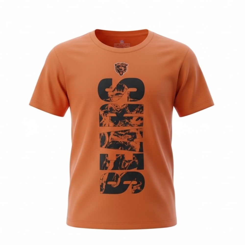 Chicago Bears NFL T-Shirt Youth XL Orange Graphic Tee Women XS S Football